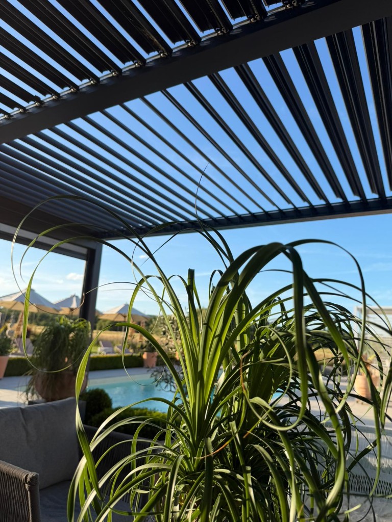 Covered pool terrace at Red House Venue