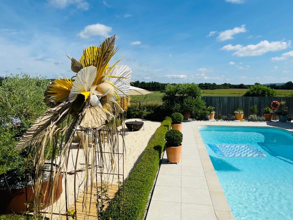 Red House Venue pool and countryside setting